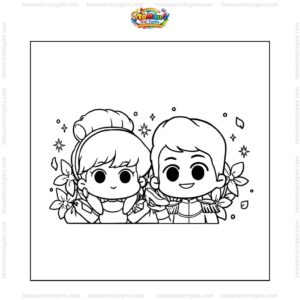 Hình tô màu công chúa Lọ Lem chibi