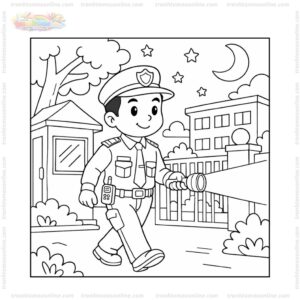 Tranh tô màu bác bảo vệ tuần tra Tranh tô màu bác bảo vệ tuần tra