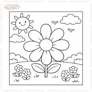 Tranh tô màu bông hoa 8 cánh dưới ánh nắng Tranh tô màu bông hoa 8 cánh dưới ánh nắng