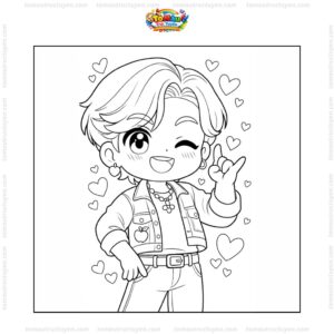 Tranh tô màu BTS Jungkook