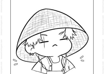 Tranh tô màu BTS Suga