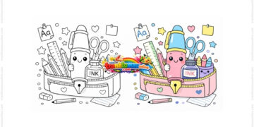 tranh tô màu bút mực