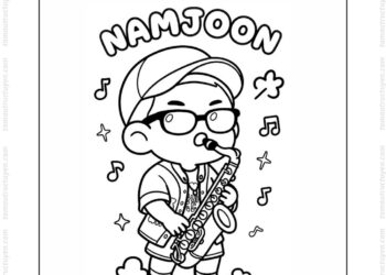 Tranh tô màu Namjoon BTS