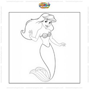 Tranh tô màu nàng tiên cá Ariel