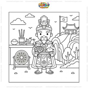 Tranh tô màu ngày giỗ tổ Hùng Vương