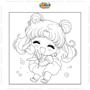 Tranh tô màu Thủy Thủ Mặt Trăng chibi