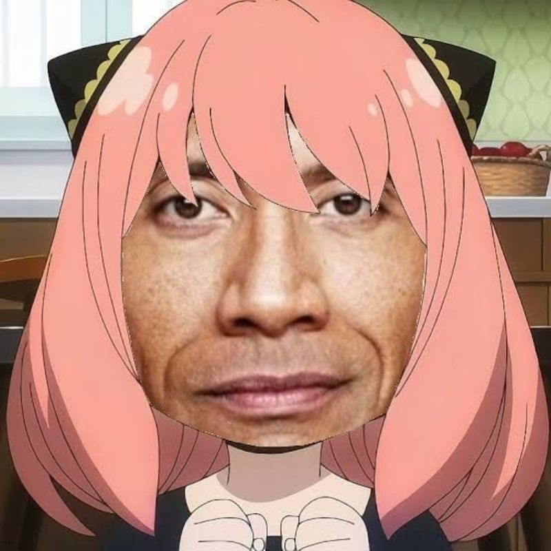 99+ Anya meme đáng yêu và hài hước khiến fan Spy x Family mê mẩn 22 anya meme The Rock