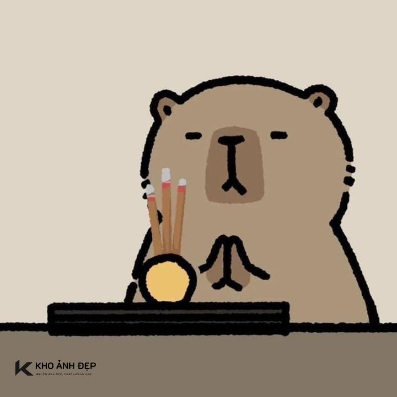 100+ meme lạy hài hước, cực bựa được dùng nhiều hiện nay 17 capyra thắp nhang lạy