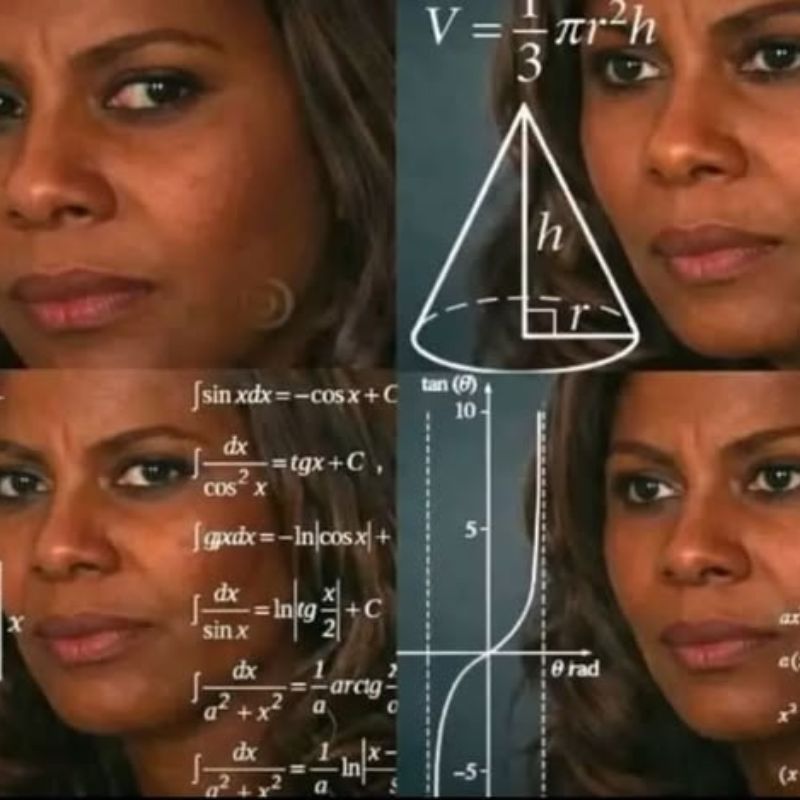 99+ meme math lady hài hước huyền thoại, suy luận cực viral 17 cô gái da đen suy nghĩ
