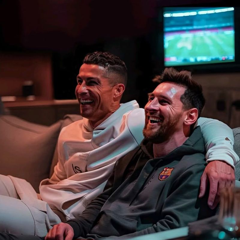 169+ Messi meme hài hước mới nhất, từ sân cỏ đến đời thường 10 ronaldo và lionel messi ngồi xem TV