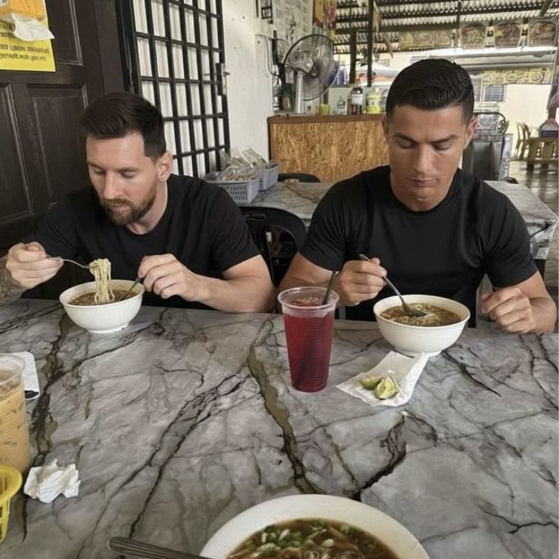 169+ Messi meme hài hước mới nhất, từ sân cỏ đến đời thường 15 ảnh chế messi và ronaldo ăn mì cùng nhau