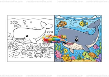 tô màu cá nhà táng