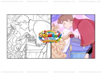 tô màu công chúa ngủ trong rừng