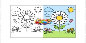 tô màu hoa cúc