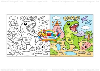 tô màu khủng long bạo chúa