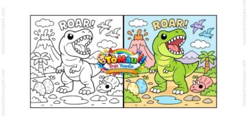 tô màu khủng long bạo chúa