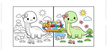 tô màu khủng long cổ dài