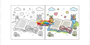 tô màu quyển sách