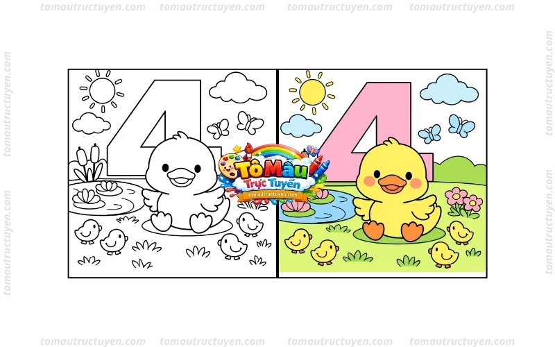 tô màu số 4