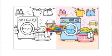 tô màu máy giặt