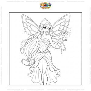 Tranh tô màu Winx Bloom cho bé