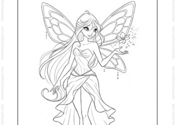 Tranh tô màu Winx Bloom cho bé