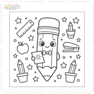 Tranh tô màu bút chì đơn giản