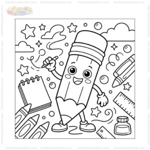 Tranh tô màu bút chì vui nhộn