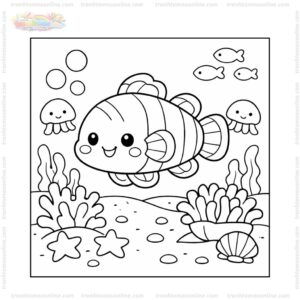 Tranh tô màu cá hề dưới ánh sáng đại dương Tranh tô màu cá hề dưới ánh sáng đại dương