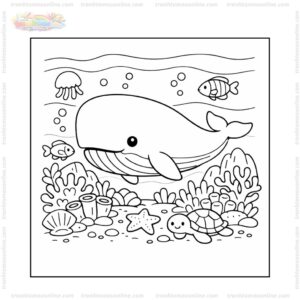 Tranh tô màu cá nhà táng và san hô