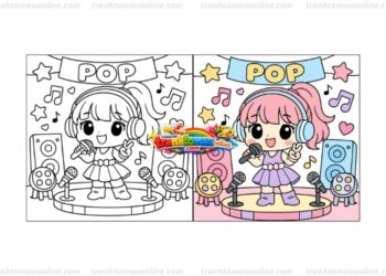 tranh tô màu ca sĩ