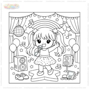 Tranh tô màu ca sĩ cho bé