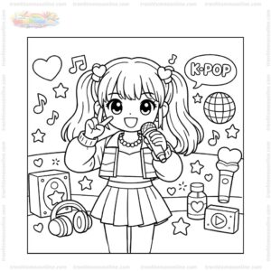 Tranh tô màu ca sĩ Kpop
