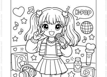 Tranh tô màu ca sĩ Kpop