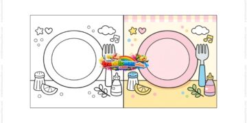 tranh tô màu cái đĩa