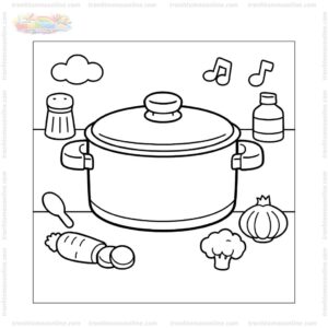 Tranh tô màu cái nồi inox