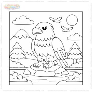 Tranh tô màu chim đại bàng oai vệ Tranh tô màu chim đại bàng oai vệ