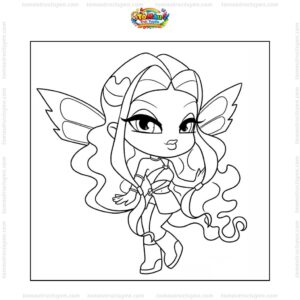 Tranh tô màu công chúa Winx Aisha