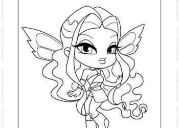 Tranh tô màu công chúa Winx Aisha