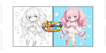 tranh tô màu công chúa anime