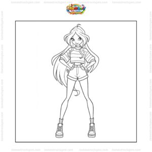 Tranh tô màu công chúa Winx Bloom