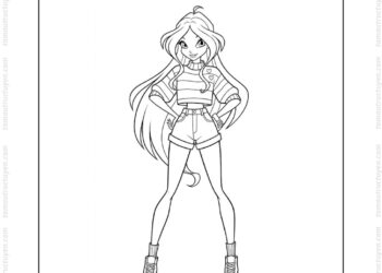 Tranh tô màu công chúa Winx Bloom