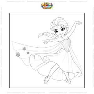 Tranh tô màu công chúa Elsa cho bé