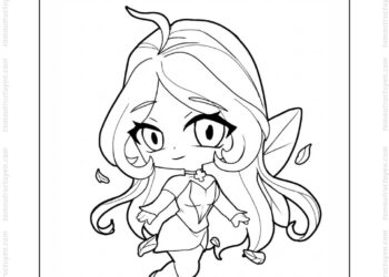 Tranh tô màu công chúa Winx Flora