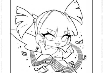 Tranh tô màu công chúa Winx Musa