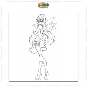 Tranh tô màu Winx Musa slay