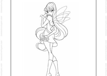 Tranh tô màu Winx Musa slay