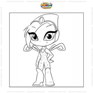 Tranh tô màu công chúa Winx Tecna