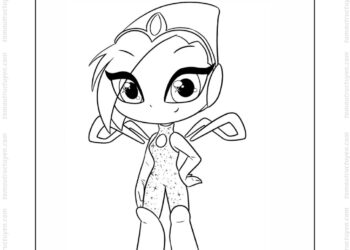 Tranh tô màu công chúa Winx Tecna