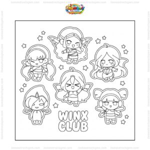 Tranh tô màu công chúa Winx xinh đẹp